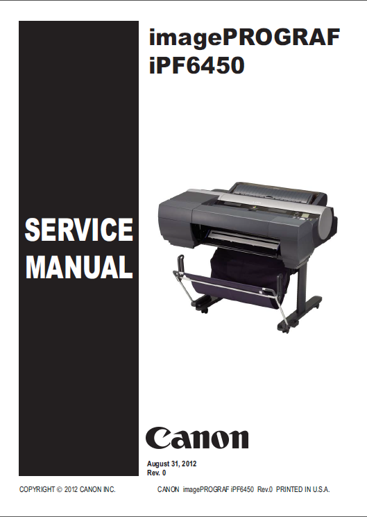 Canon ImagePROGRAF iPF6450 Service Manual-1